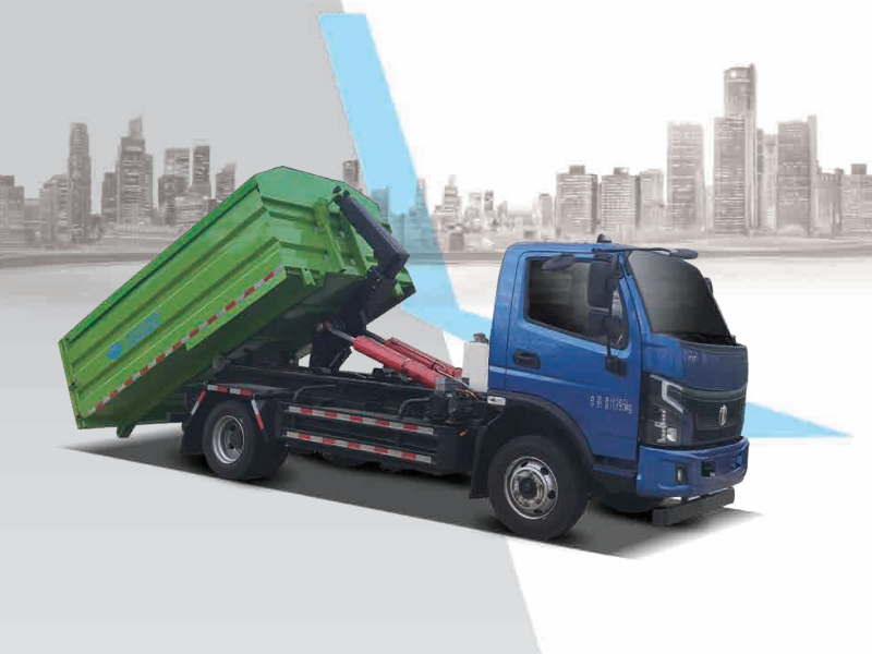 12T Electric Hooklift Garbage Truck2