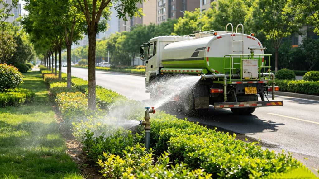 Multifunctional road sprinkler truck