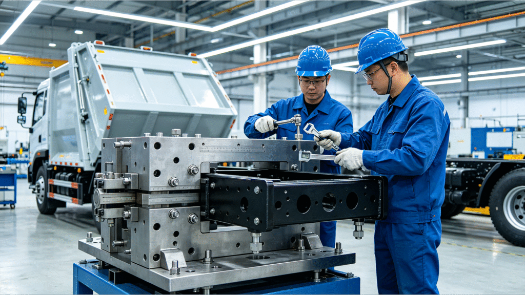 Precision industrial tooling frame assembly